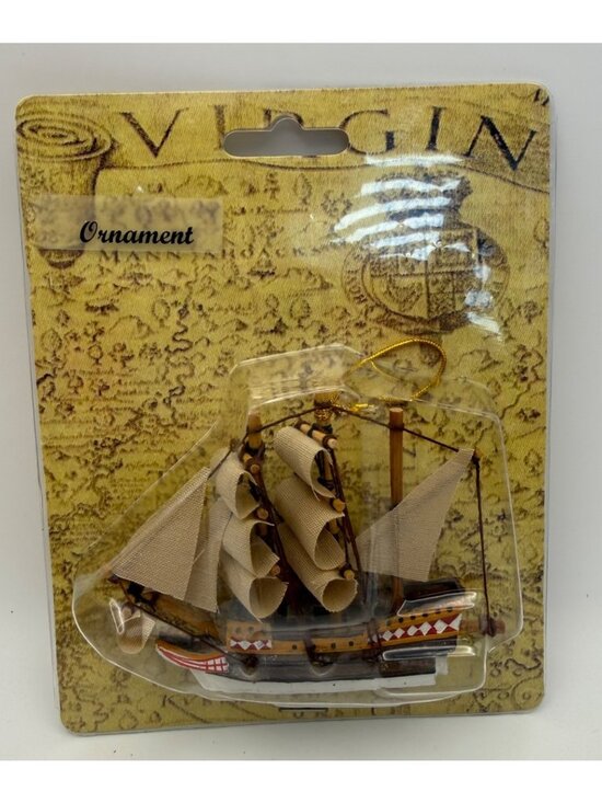 Other - Miniature Wooden Sailing Ship Ornament Discovery Jamestown Colony History